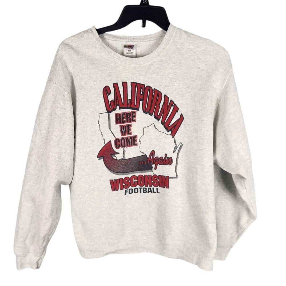 Vintage Y2K Wisconsin Football Crewneck Men's large